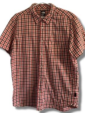 The North Face Short Sleeve Micro Plaid Shirt Large